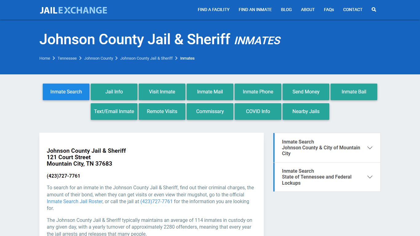 Johnson County Jail Inmates | Arrests | Mugshots | TN