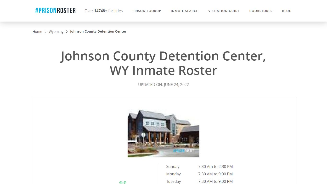 Johnson County Detention Center, WY Inmate Roster